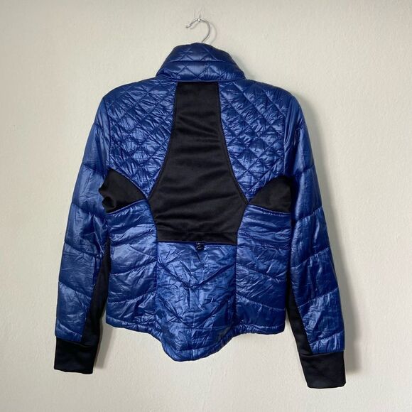 Guess Puffer Navy Black Puffer Jacket Quilted Size M - Picture 3 of 8